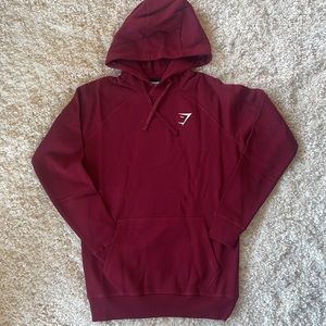 Gymshark Crest Hoodie - Burgundy Red